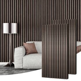 Reliancer Re250604-wd00-01 2 Pack 47.3 Inch X 23.6 Acoustic Wood Slat Wall Panels Soundproof Wooden Salt Pa