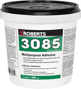 Roberts 3085-0 Multipurpose Carpet And Felt Back Vinyl Adhesive 1 Quart Beige