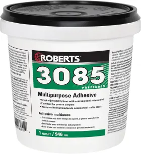 3085-0 Roberts Multipurpose Carpet And Felt Back Vinyl Adhesive 1 Quart Beige
