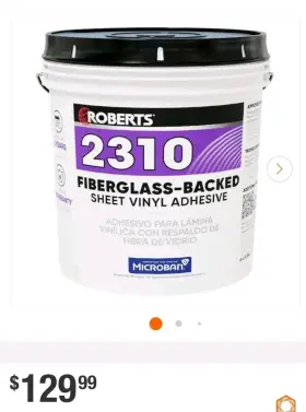 2310 Roberts 313116824898 Premium 4gal Fiberglass Backed Sheet Vinyl Floor Adhesive Beige