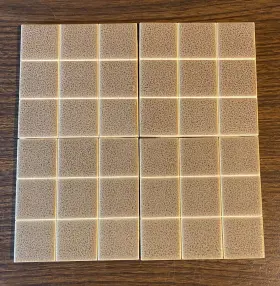 Pt-46 Robertson Kitchen Tiles 4-3/8 Inch Square Brown Grid Lot Of 4 Pices
