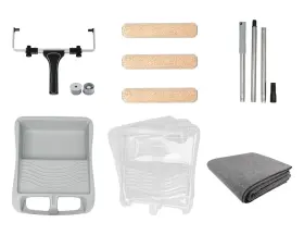 Rollingdog 975284274819 12 Inch Paint Roller Kit - Set With Extension Pole M