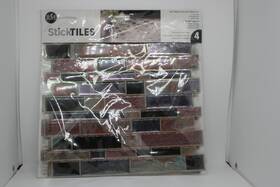 Roommates 034878005447 Sticktiles Modern Long Stone Peel And Stick Backsplash Tiles 4pc Pack