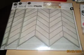 Roommates 034878191188 New Lot 3 Packs 12 Room Mates Stick Tiles Chevron Wall Covering 10.5x8