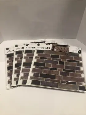 Roommates 034878758114 Peel And Stick Backsplash Tiles 4 Per Pack - 10.5 Inch