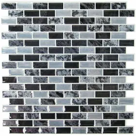 Roommates 034878758121 Til4129flt Sticktiles Blue Traditional Marble Peel And Stick Tile Backsplash