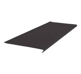 Roppe 42171p100 12 X 3.5 Ft Black Ld Ribbed Vinyl Round Nose Stair Tread
