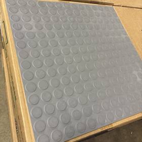 Roppe 9963p150-280 16 Pack- Low Profile Circular Design 19.69 X Inch Dark Gray Rubber Tile