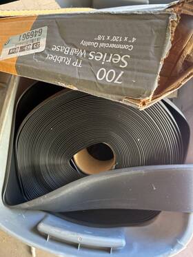 Roppe Hc40c71p100-027 700 Series Black 4 Inch X 113ft Apx Thermoplastic Rubber Wall Cove Base Coil