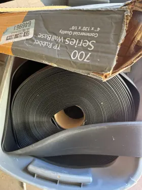 Hc40c71p100-027 Roppe 700 Series Black 4 Inch X 113ft Apx Thermoplastic Rubber Wall Cove Base Coil Hc40c71p100-027 Roppe 700 Series Black 4 Inch X 113ft Apx Thermoplastic Rubber Wall Cove Base Coil