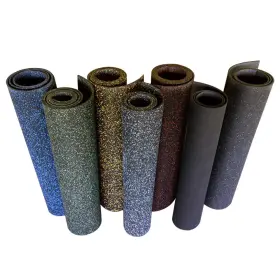 03-100a-ab-06 Rubber-cal Rubbercal Recycled Flooring Rolls 3/16 Inch X 4 Ft. 6 Black