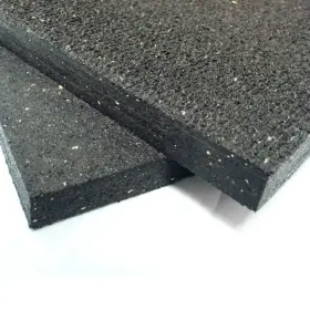 Rubber-cal 03 109 W 46 Shark Tooth 3/4 Inch T X 4 Ft. 6 L Black Heavy Duty Flooring Mat