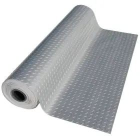 Rubber Cal 845605072768 Rubber-cal Diamond-plate Metallic Pvc Flooring - 2.5 Mm X 4 Silver 240x48 Rubber Cal 845605072768 Rubber-cal Diamond-plate Metallic Pvc Flooring - 2.5 Mm X 4 Silver 240x48