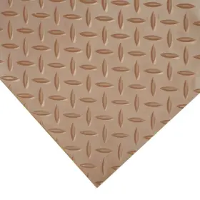 Rubber-cal 845605075936 Goodyear Diamond-plate Flooring 3.5mm X 36 Inch Brown 36x120