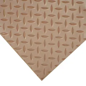 Rubber-cal 845605075943 Goodyear Diamond-plate Flooring 3.5mm X 36 Inch 8ft Brown 36x96