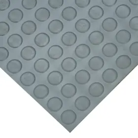 Rubber-cal 845605076179 Goodyear Coin-pattern Flooring 3.5mm X 36 Inch 10ft Grey 36x120