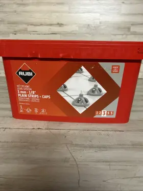 35965 Rubi Cyclone Tile Levelling System Kit 300x 3mm Clips And 100x Caps -