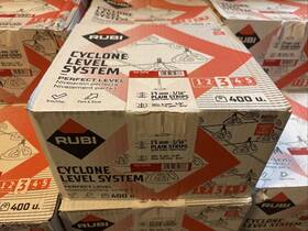 Rubi 35978 Tools Cyclone Level System 1/16 Inch 1.5mm Flat Base 400 Qty