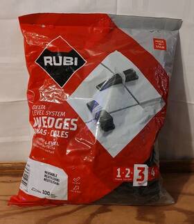 Rubi Tools 413797028447 Delta Level System Wedges 100 Pcs 02843 Reusable New