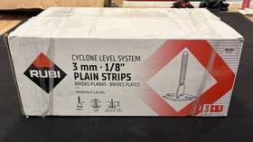 Rubi Tools Usa 35948 Cyclone Tile Leveling System 1/8 Inch 3mm Flat Base 2400 Count