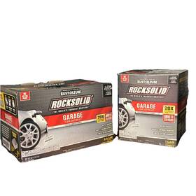 Rust-oleum 293392 Rust-oleum Rocksolid Garage Floor Coating Kit 2.5 1 Car 3.5 Gray High Gloss
