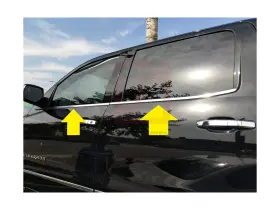 Clsvrzn-1452 S Sizver Polished Stainless Steel Window Sills Trims For 2014-2018 Chevy Silver