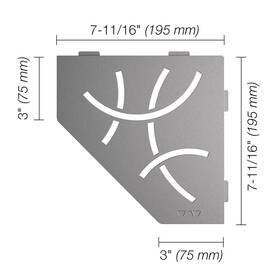 Schl Ter 011832224829 Schluter Systems Shelf Pentagonal Corner Curve Pewter Ses2d6tsg