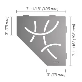 Ses2d6tsg Schl Ter 011832224829 Schluter Systems Shelf Pentagonal Corner Curve Pewter
