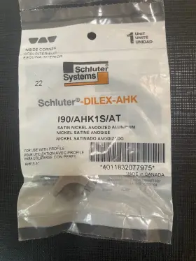 Ahk1s Schl Ter I90/ahk1s/at Schluter Dilex-ahk Satin Nickel Anodized Aluminum Inside Corner