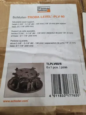 Plv-60 Schl Ter Schluter-troba-level-plv 60 Adjustable Paver Support 6pcs