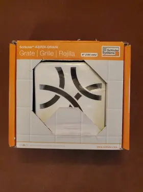 Kdif4grkmbwd6 Schluter 011832178924 Systems Kerdi-drain Grate 4-in Matte White Curve Open Box Kdif4grkmbwd6 Schluter 011832178924 Systems Kerdi-drain Grate 4-in Matte White Curve Open Box