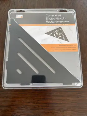Ses1d10mgs Schluter 011832186486 Shelf-e - Triangular Shower Corner Shelf Matte Black