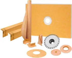 9651525 Schluter Kerdi Shower Kit With Tray Curb Waterproofing Membrane