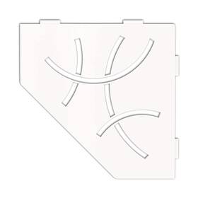 Schluter Ses2d6mbw Pentagonal Corner Shelf For Tiled Walls - Curve Design Aluminum Mat