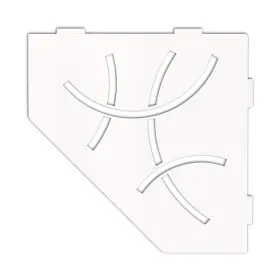 Ses2d6mbw Schluter Pentagonal Corner Shelf For Tiled Walls - Curve Design Aluminum Mat