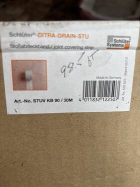 Schluter Systems 011832122491 Ditra-drain-stu - 3-1/2 Inch X 16ft 5 Self Adhesive Tape Stuvkb90/30m