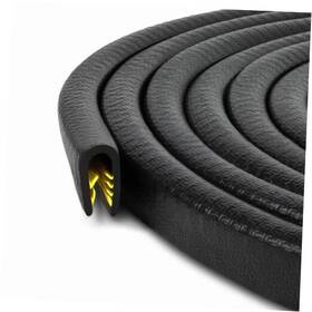 Seal Rubber D012-40f Edge Trim Black Large U Height 0.656 Inch X 0.039 -0.178 Grip 40 Feet