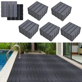 Seprochoo 725388994221 45 Sq.ft Plastic Interlocking Deck Tiles 12 Inch X Waterproof Patio Decking T