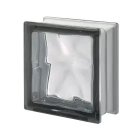 112148c Seves Glass Block 7.45 Inch X7.48 Pegasus Wave Pattern Charcoal Gray .46 Btu 5pack 112148c Seves Glass Block 7.45 Inch X7.48 Pegasus Wave Pattern Charcoal Gray .46 Btu 5pack