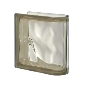 115996 Seves Wave Pattern Glass Block 7.5 Inch X7.5 X3.15 Siena Linear End Bronze 1-pack 115996 Seves Wave Pattern Glass Block 7.5 Inch X7.5 X3.15 Siena Linear End Bronze 1-pack