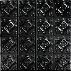 Skpc209-bk-24x24-n-6 Shanko 810099445671 Tiny Tiptoe Stamped Metal Nail-up Tin Ceiling Til