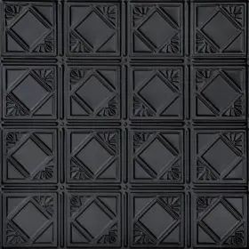 Skpc207-bk-24x24-d-6 Shanko Carnivale Stamped Metal Lay-in Tin Ceiling Tile 24 Sq.