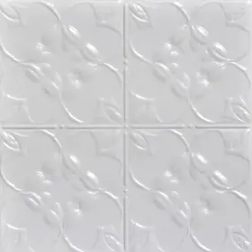 Skpc302-wh-24x24-d-12 Shanko Lilac Stamped Metal Lay-in Tin Ceiling Tile 48 Sq. Ft W