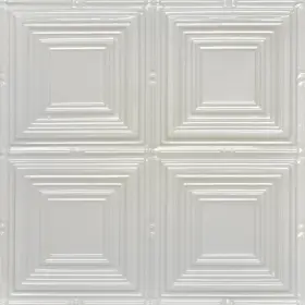 Skpc320-egwh-24x24-n-6 Shanko Skpc320 Cubism Stamped Metal Nail-up Tin Ceiling Tile Covers/ 24 Sq. Ft. E