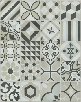 Cs57z-00195 Shaw Cs57z Revival Deco Blend - 8 Inch Square Floor And Wall Tile Pearl