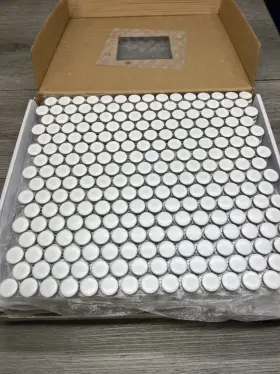 239ts-00100 Shaws Shaw Coolidge Matte Penny Round - 12 Inch X Sheet Circle Mosaic Floor Wall