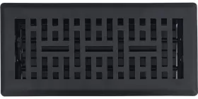 Mtr410-blk Sierra Grates Precision Flow 4 X10 Steel Floor Register - Metro Design Textured Black Finish