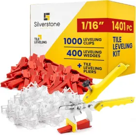 1401 Silverstone Materials 2574 Pcs Tile Leveling Piece Kit 1/16 Inch 1.5mm Clip Thickness 1401 Silverstone Materials 2574 Pcs Tile Leveling Piece Kit 1/16 Inch 1.5mm Clip Thickness