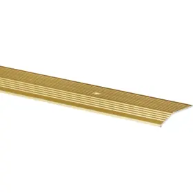 H1591fb6di Sim Supply Inc. Do It Satin Gold Fluted 2 Inch X 6 Ft. Aluminum Carpet Trim Bar Extra Wide