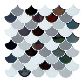 Simplify 633125804699 Peel And Stick Wall Tile 4 Sheets Scallop Design Backsplash Kitchen